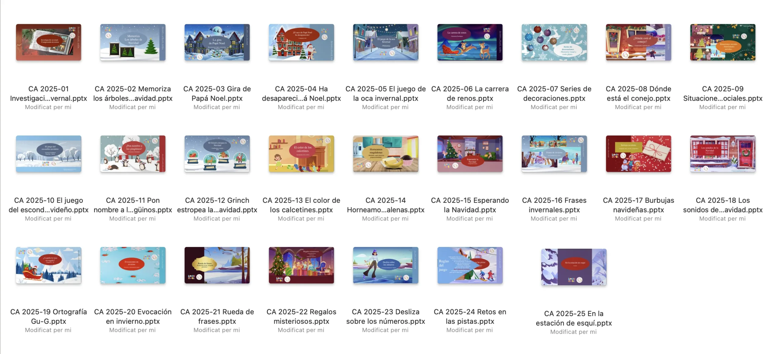 Actividades logopedia Navidad